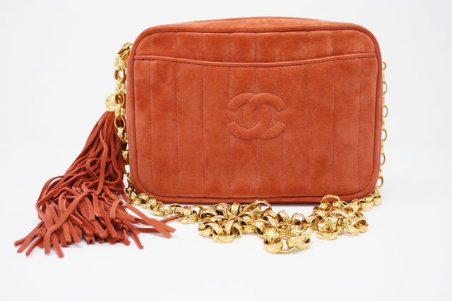 Rare Vintage CHANEL Gold Camera Bag at Rice and Beans Vintage