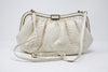 Vintage 70's COLOMBETTI Ivory Snakeskin Bag or Clutch