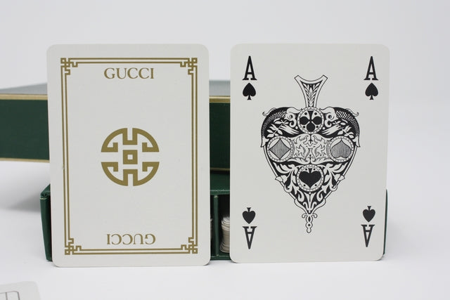 Gucci Playing Cards 2 deck With Box & Ribbon 1 deck New
