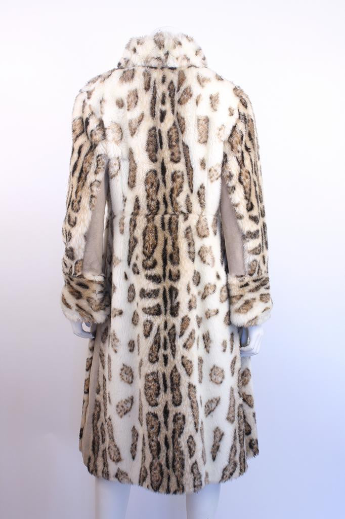 Vintage 70's Faux Fur Snow Leopard Coat at Rice and Beans Vintage