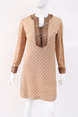 Iconic Rare Vintage 1969 GUCCI Logo Mini Dress Tunic