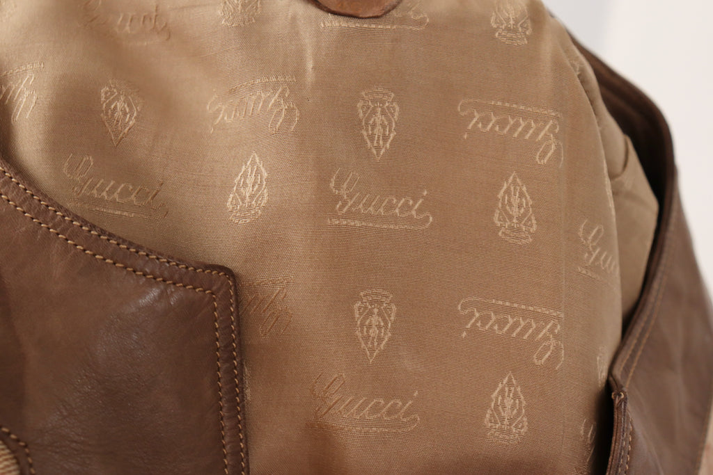 Documented 1969 Gucci Logo Canvas and Leather Trim Tunic Mini Dress –  Shrimpton Couture