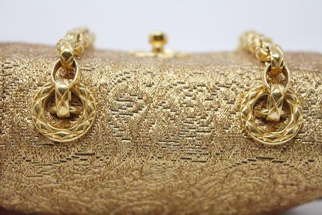 Chanel Vintage Gold Brocade Mini Flap Evening Bag – FashionsZila