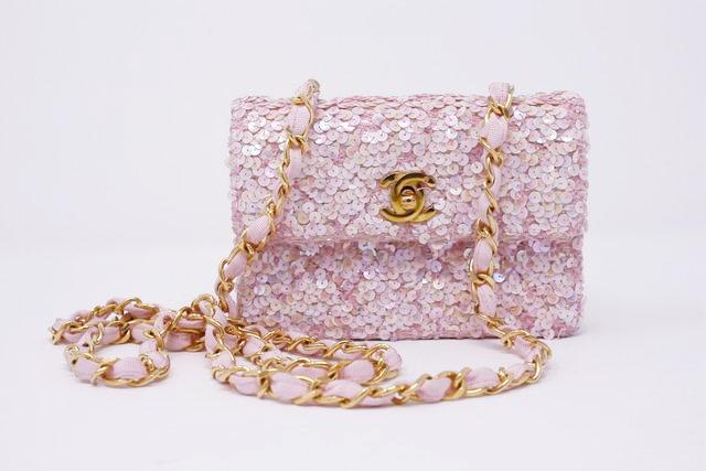 Rare Vintage CHANEL Hot Pink Mini Handbag at Rice and Beans Vintage