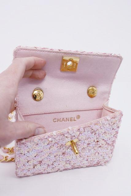 1980's Vintage Pink Chanel Bag — bows & sequins