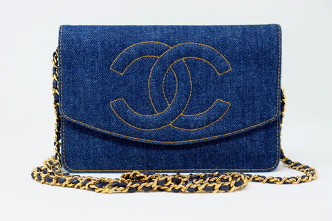 Rare Vintage 1996-1997 CHANEL Denim WOC Bag