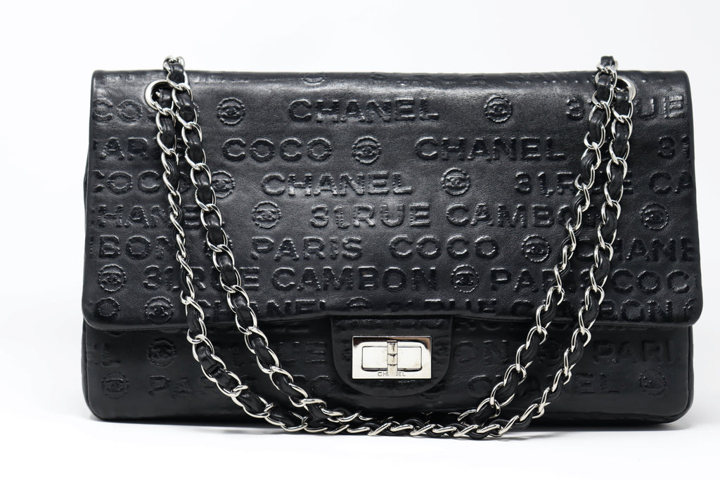 Fashion Jackson Vintage Chanel XL Jumbo Classic Flap Black Handbag   Vintage chanel bag Chanel bag classic Chanel classic
