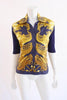 Vintage Hermes scarf print silk blouse