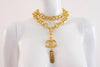 Vintage Chanel Chain Link Logo Belt Necklace