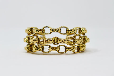 Rare Vintage 80's CHANEL Bijoux Chain Triple Link Cuff