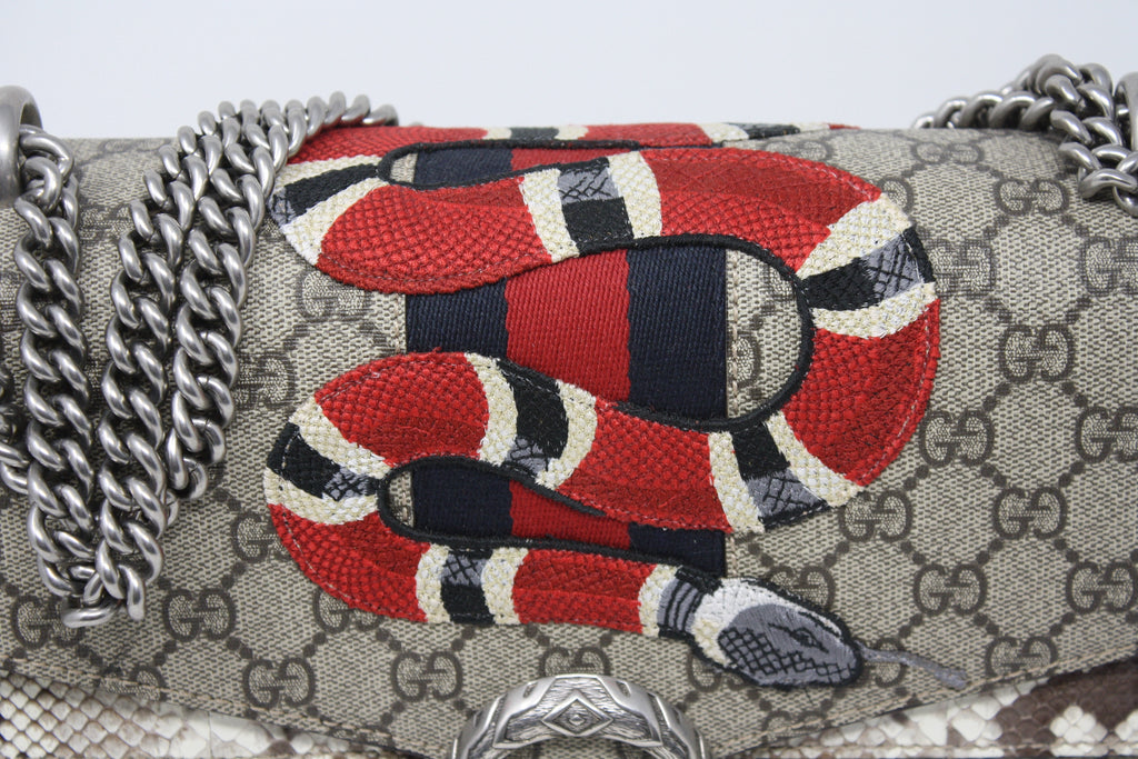 GUCCI Snakeskin Super Mini Dionysus Shoulder Bag Red 577048 | FASHIONPHILE