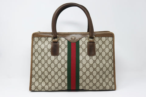 Vintage GUCCI Monogram Top Handle Tote Bag