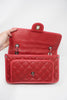 Rare CHANEL 2011 Red Jumbo Caviar Single Flap Bag