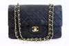 Vintage Chanel Black Double Flap Handbag