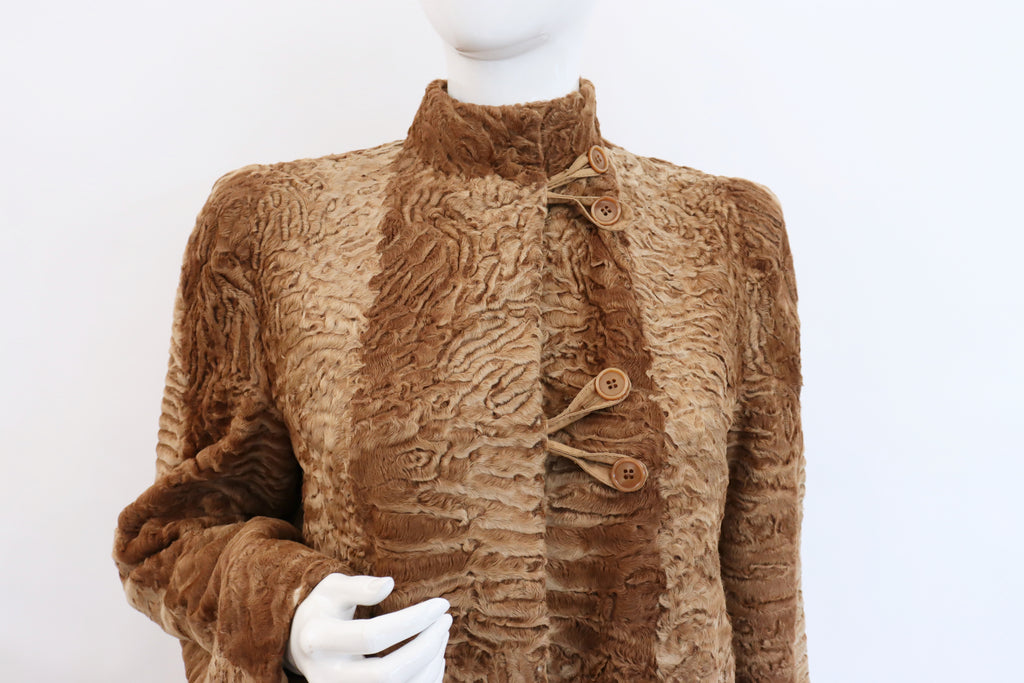 Vintage 70's FENDI Reversible African Karakul Lamb Coat