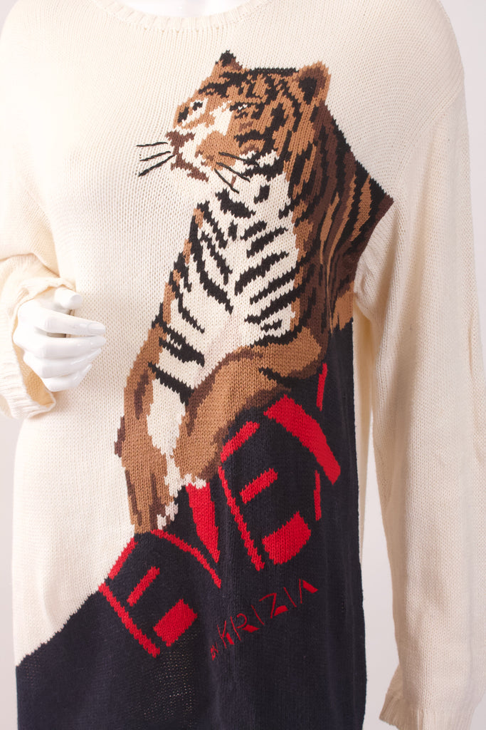 1980s Krizia Tiger Sweater at 1stDibs  krizia sweater, louis vuitton tiger  sweater
