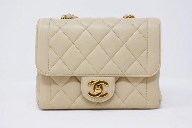 Rare Vintage CHANEL Gold Flap Bag at Rice and Beans Vintage