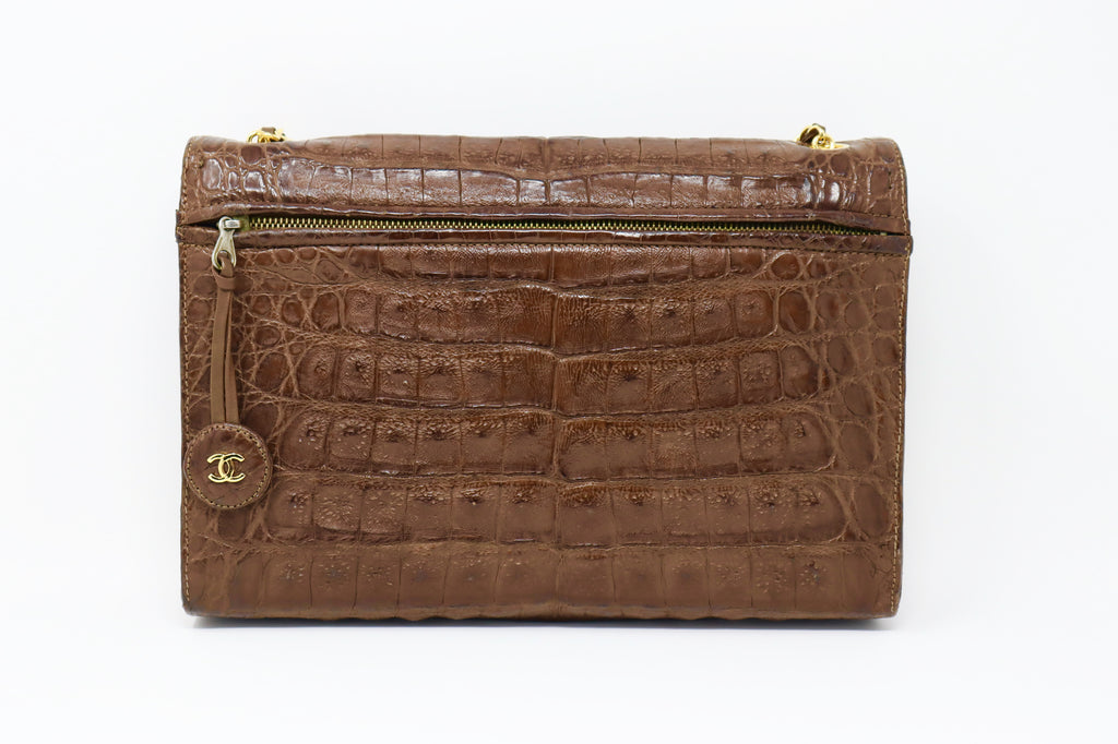 Rare Vintage CHANEL Crocodile Handbag at Rice and Beans Vintage