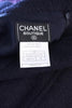 Authentic Chanel Navy Boucle Jacket & Skirt Suit