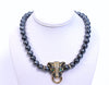 Vintage Kenneth Jay Lane Panther & Pearl Necklace