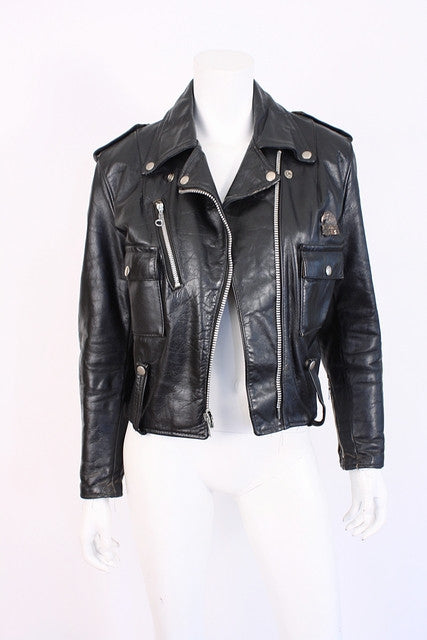 vintage Harley Davidson leather motorcycle jacket