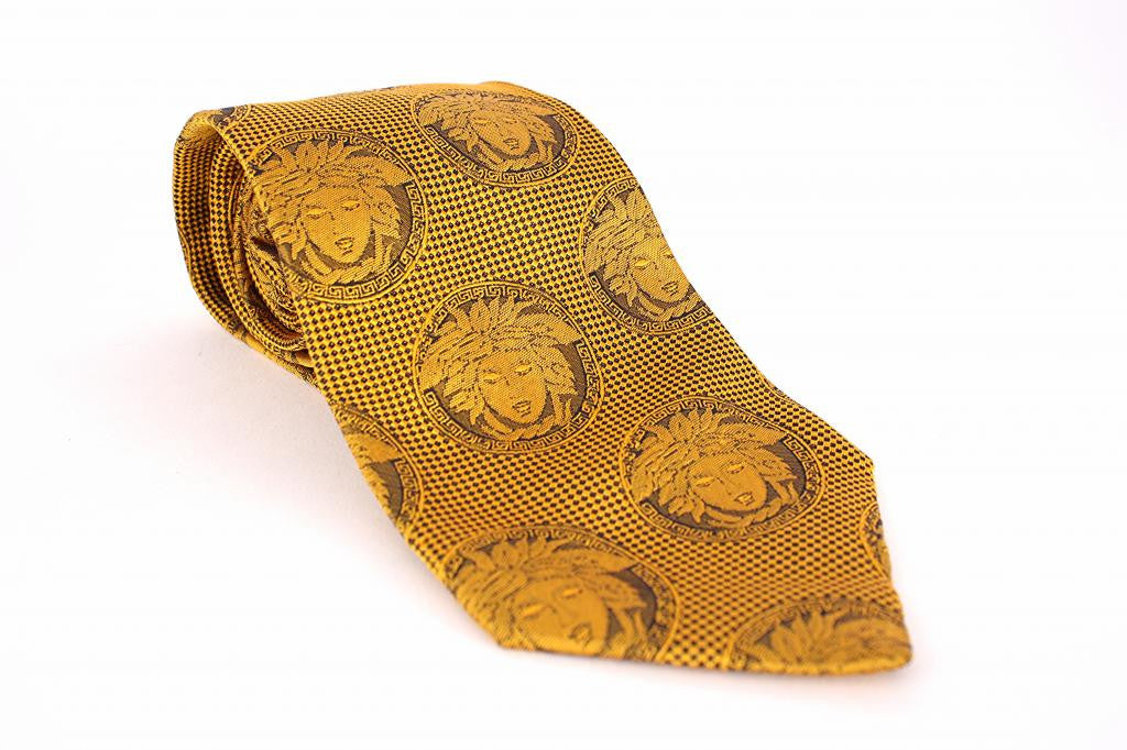 18K Yellow Gold Plated Medusa Tie Bar Clip Greek Medusa Dad 