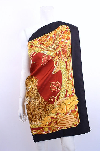 Vintage FERRAGAMO Tiger Scarf at Rice and Beans Vintage