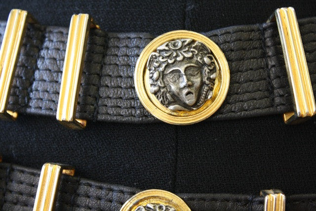 GIANNI VERSACE VINTAGE '90s ICONIC MEDUSA LARGE LEATHER