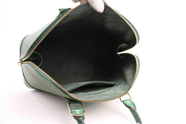 Authentic LOUIS VUITTON Green Epi Alma Handbag at Rice and Beans Vintage