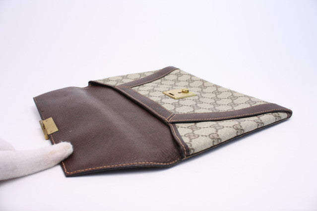 Vintage Gucci Monogram Envelope Clutch Bag - Ruby Lane