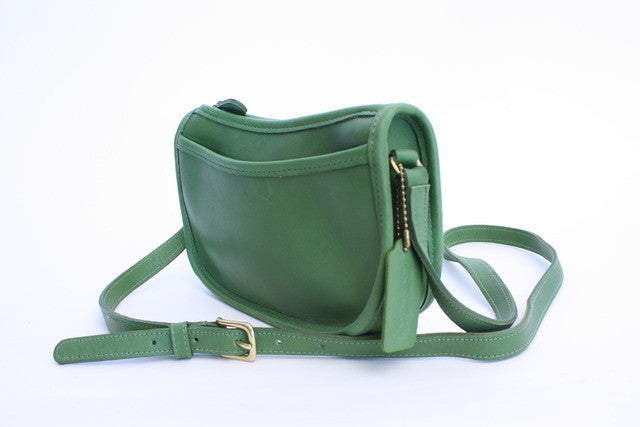 Vintage Coach Kiwi Green Geometric Bag
