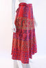 Vintage Indian Print Cotton Wrap Skirt