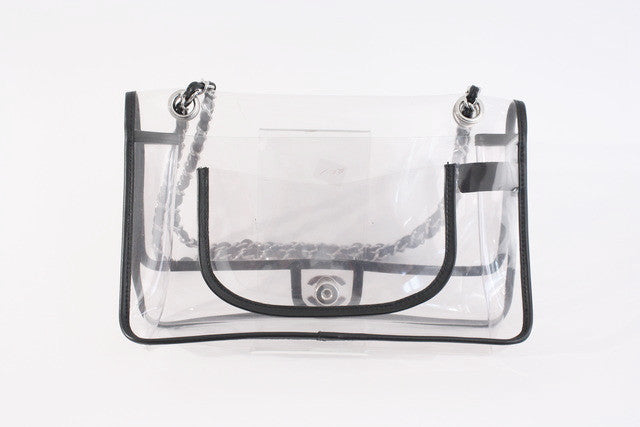 Vintage CHANEL Clear Flap Bag at Rice and Beans Vintage