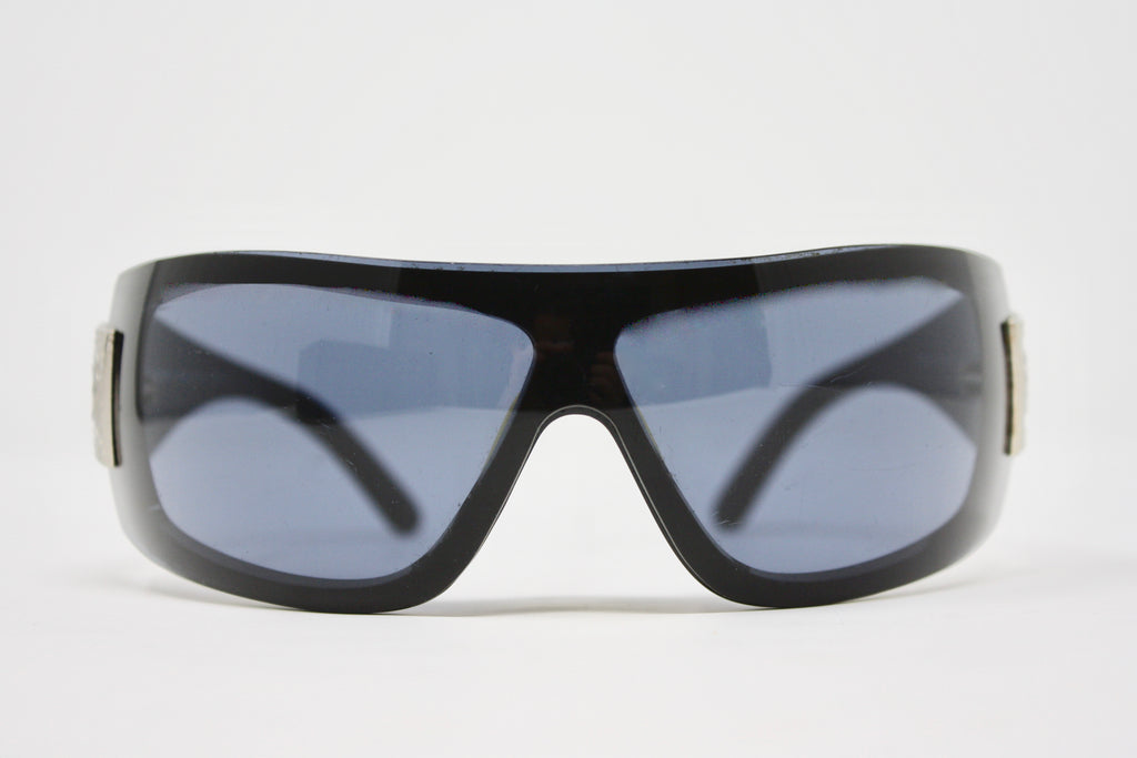 Chanel Diamante Rimless Shield Sunglasses in Brown  Nitryl