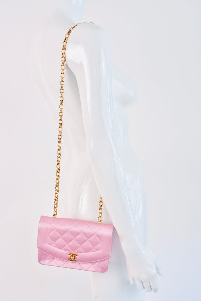 CHANEL, Bags, Rare Vintage Chanel Pink Diana Classic Flap Bag