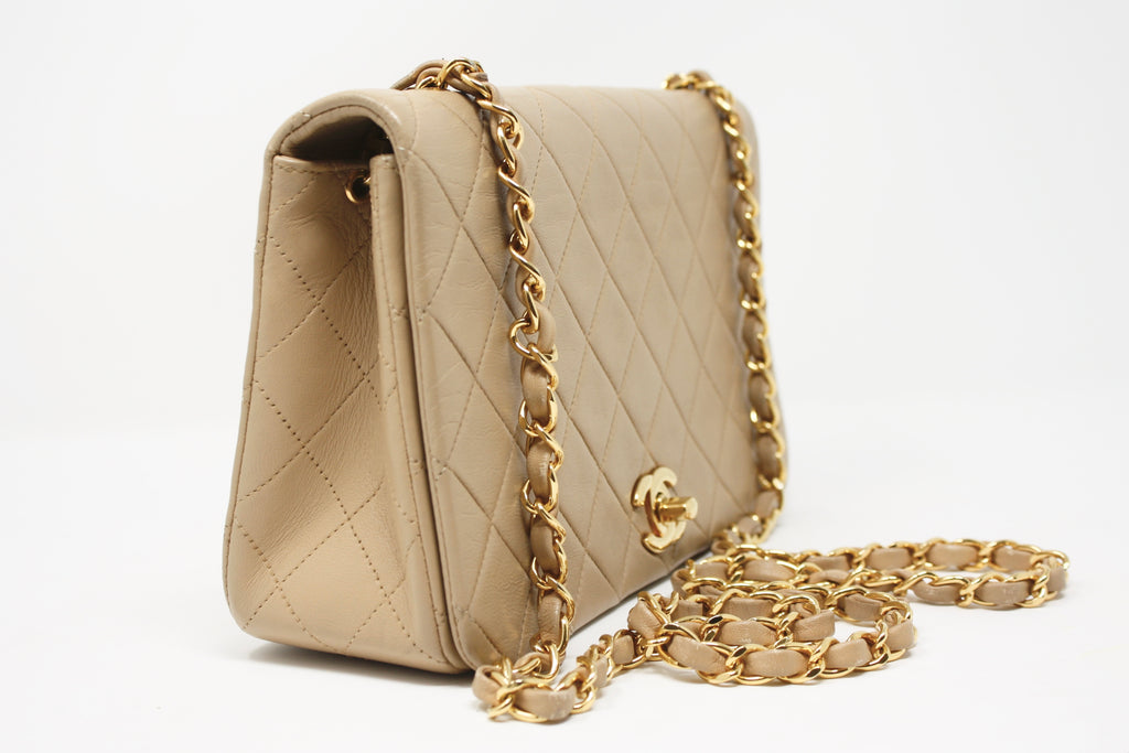 CHANEL Jumbo Beige Single Flap Bag at Rice and Beans Vintage