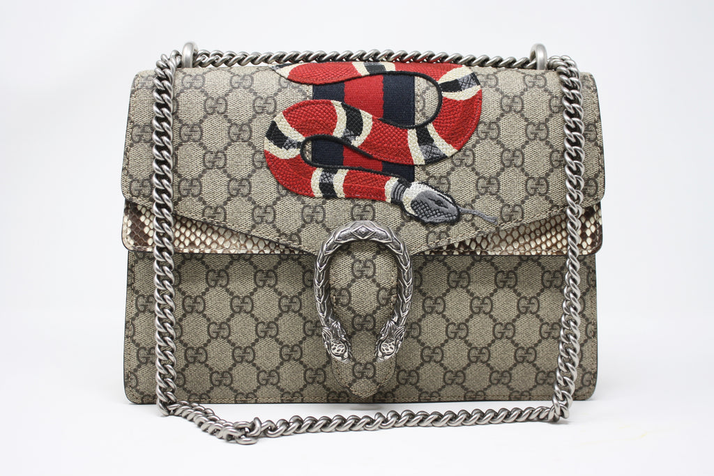 Buy Gucci Bag Supreme Pouch Snake Print With Og Box And Dust Bag (black)  (J1146)