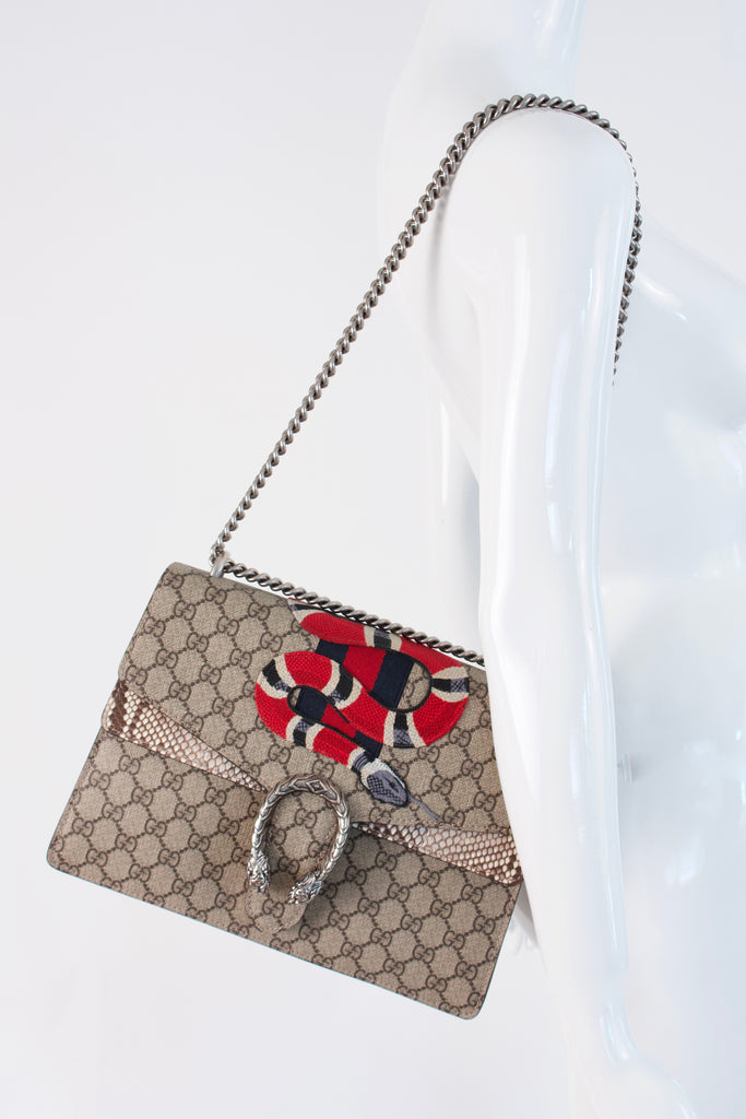 GG Marmont small python shoulder bag in natural color | GUCCI® US