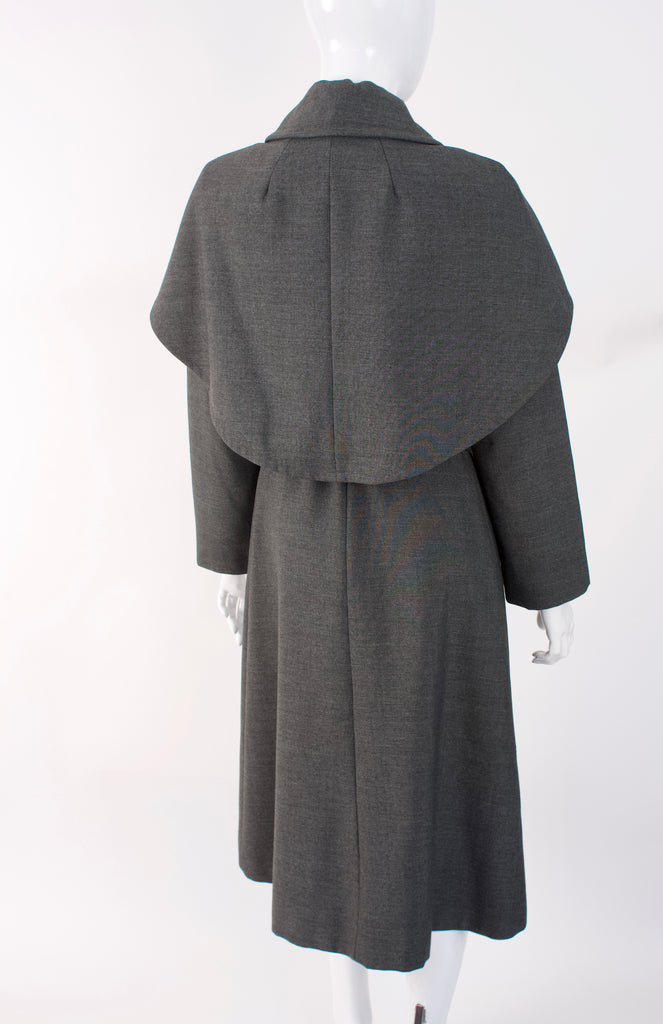 Vintage 60 s YOUTHCRAFT Belted Wool Cape Coat