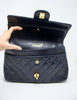 Rare Vintage CHANEL Navy Blue Double Flap Bag